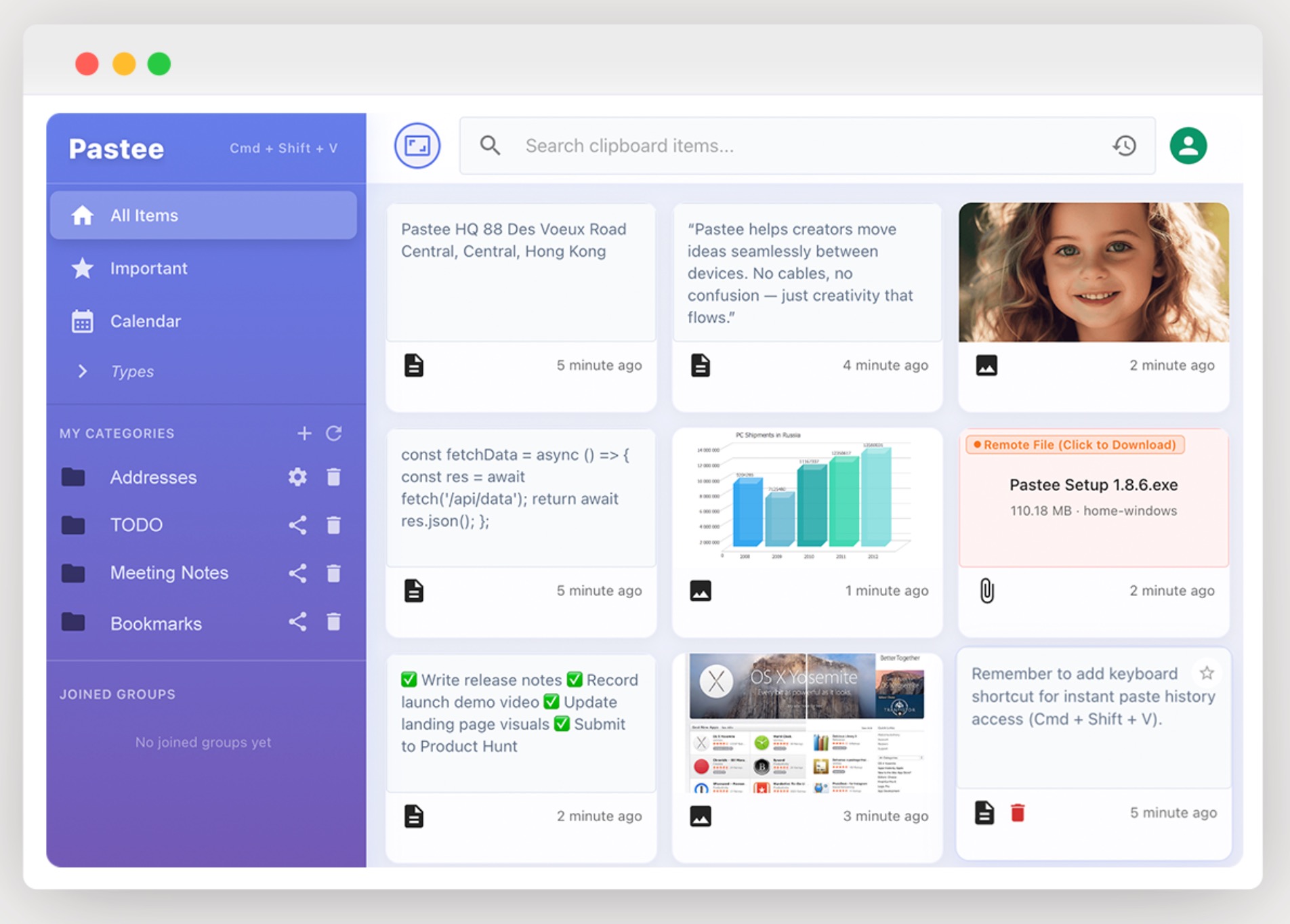 Pastee App Screenshot